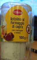 Rotolino al formaggio di capra con castagne e miele