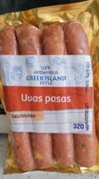 Salchichas uva pasa