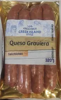 Salchichas estilo Creta queso Graviera