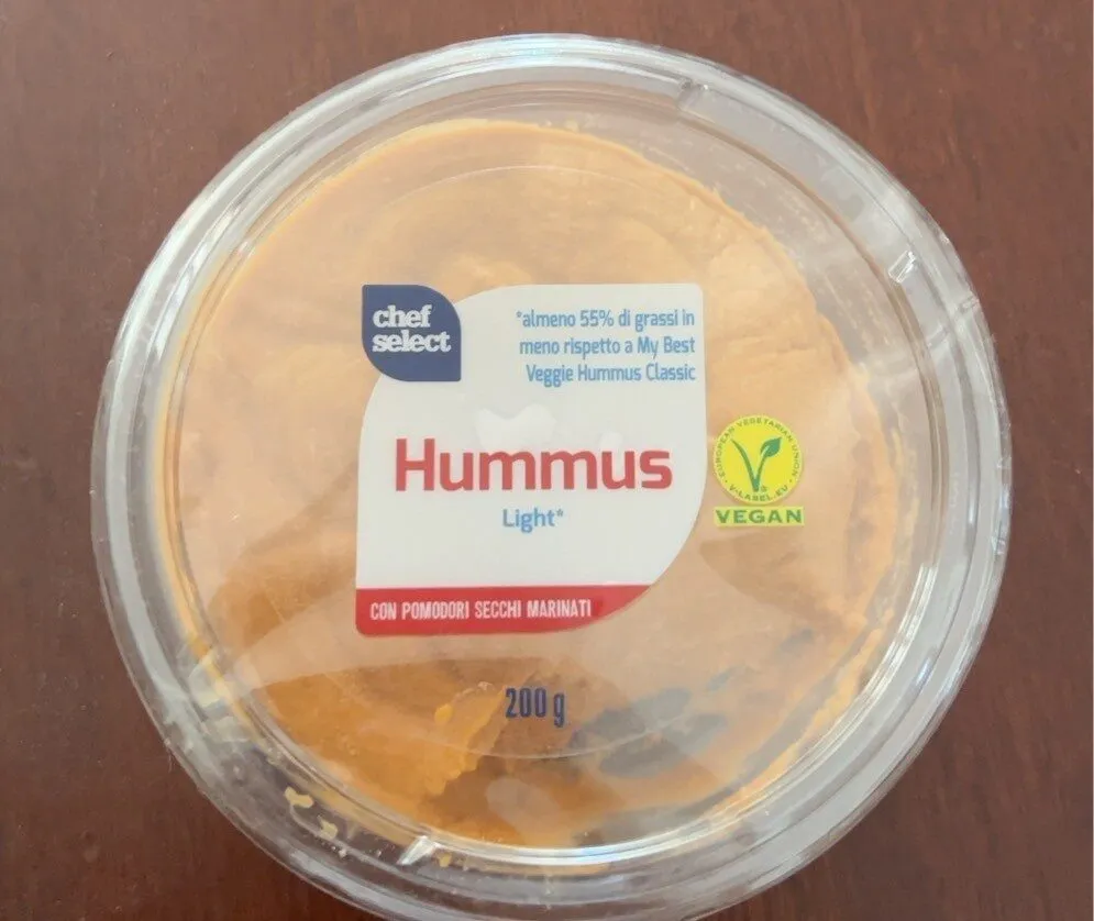 Hummus light con pomodori secchi
