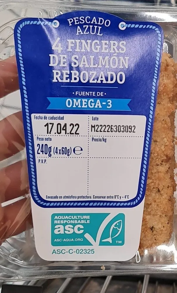 Fingers de Salmón rebozado