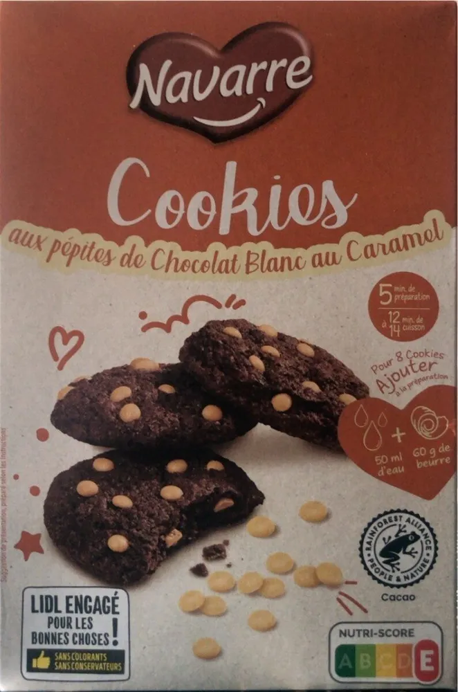 Cookies aux pépites de Chocolat Blanc au Caramal