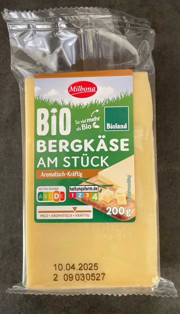 Bio Bergkäse am Stück
