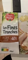 Produit à base de viande de poulet traité en solution, cuite