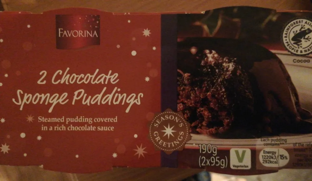 2 Chocolate sponge puddings