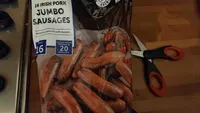 Jumbo pork sausages