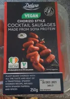 Vegan chorizo style cocktail sausages