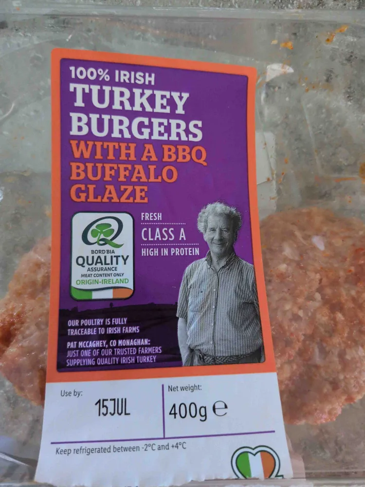 Turkey burger BBQ glaze