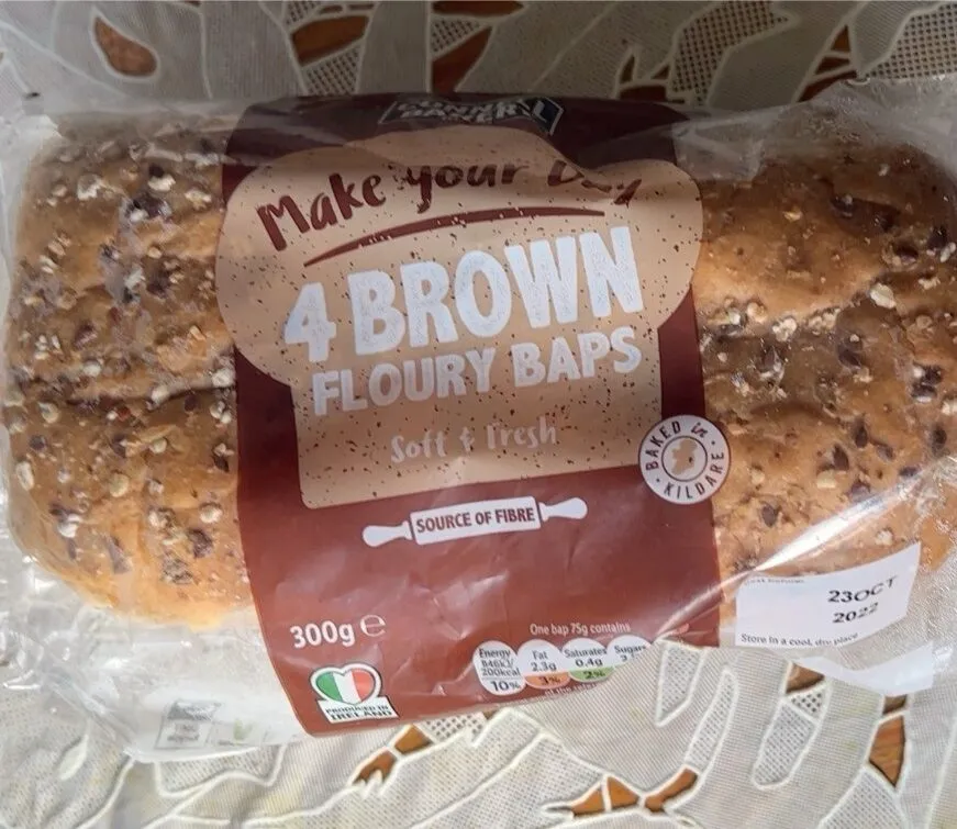 Brown floury baps