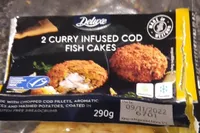 2 curry infused cod fish cakes