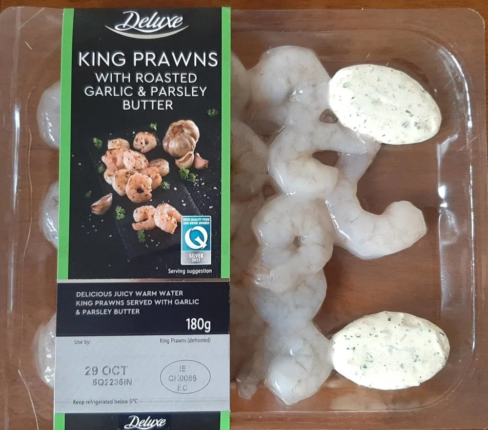 King Prawns with Roasted Garlic and Parsley Butter