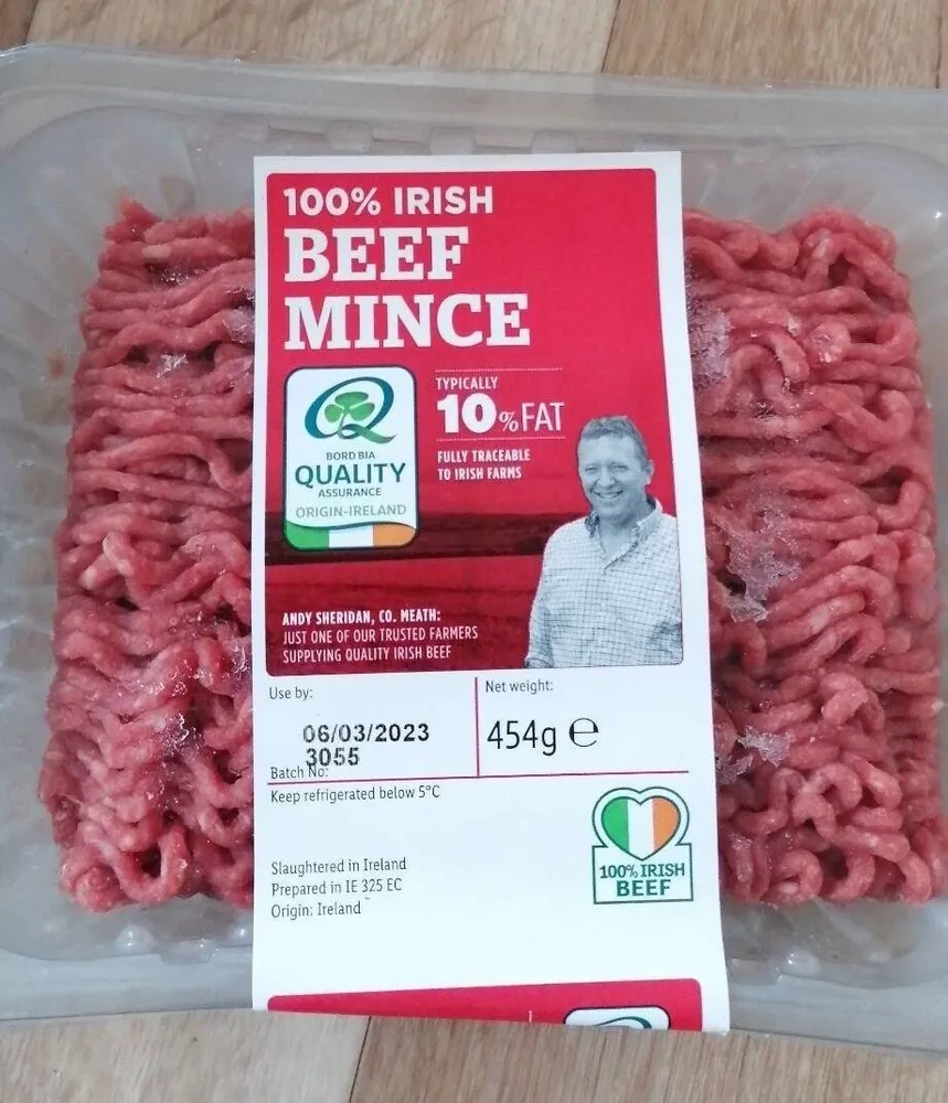 100% Irish beef mince