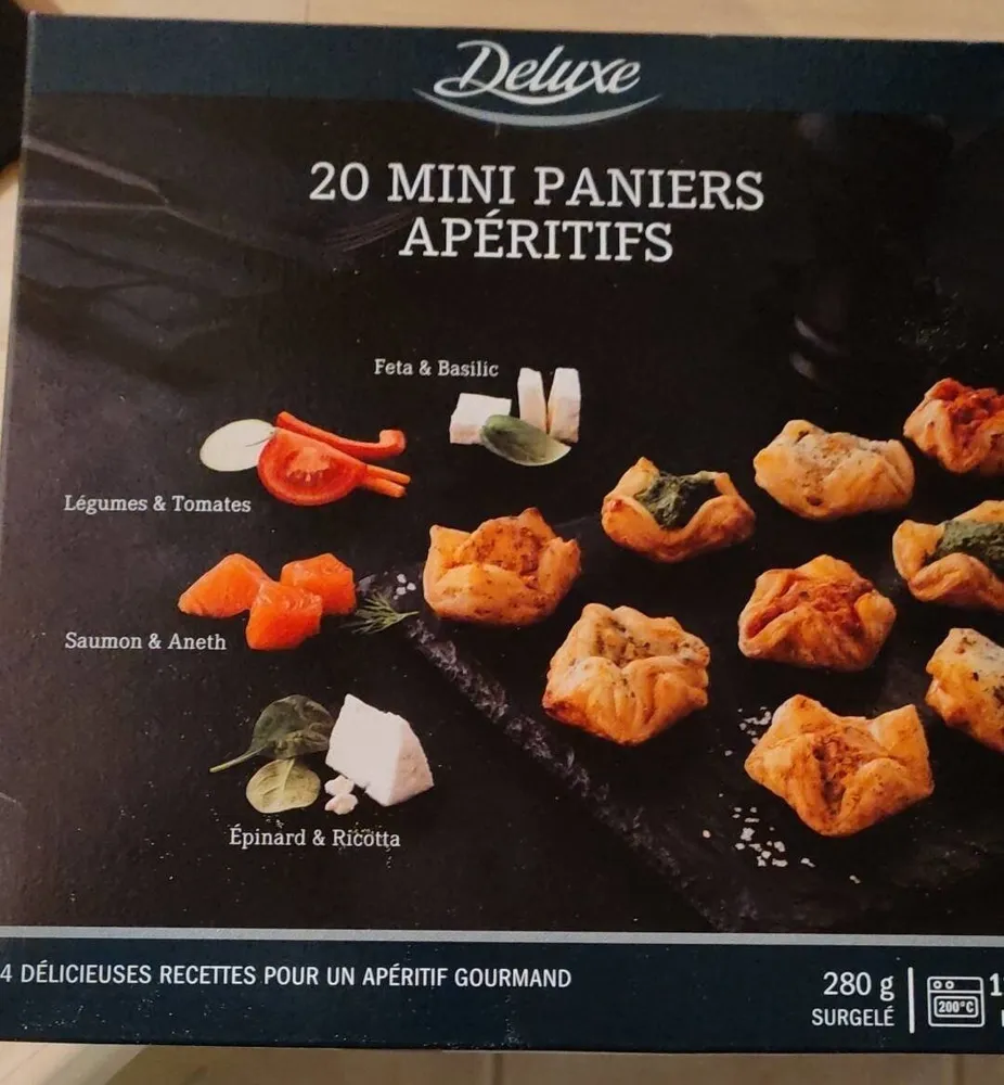 20 mini paniers aperitifs