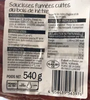Saucisses fumée au bois de hêtre
