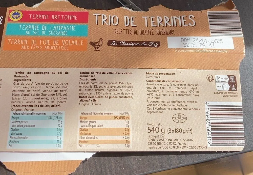 Trio de terrines