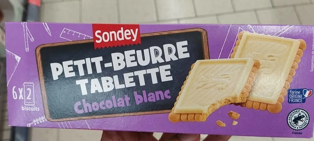 Petit-beurre tablette chocolat blanc