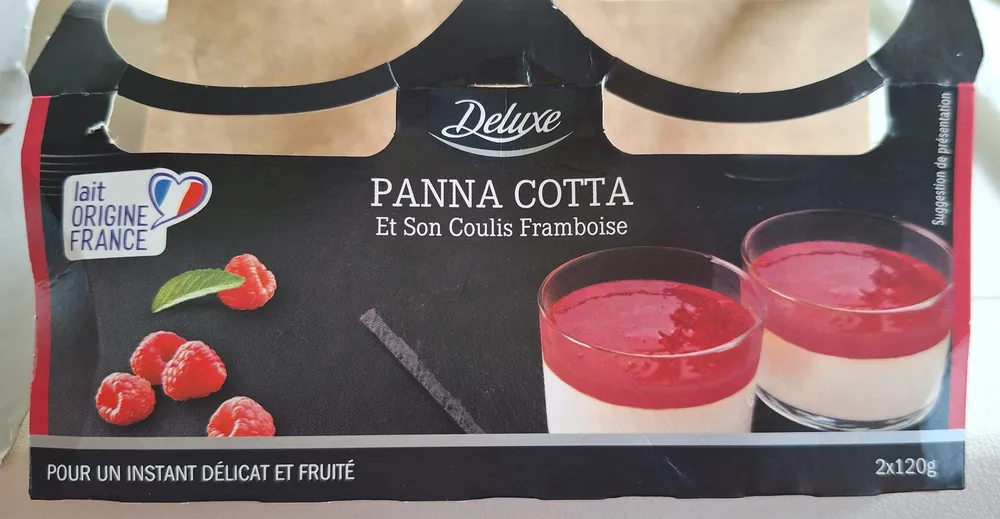 Panna cotta coulis de framboise 2 x (100 g + 20 g)