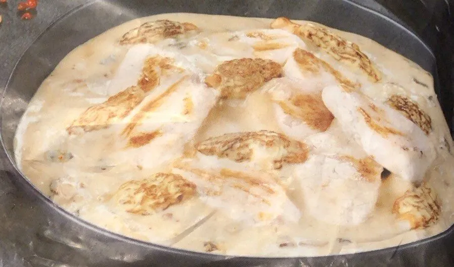 Pintade sauce morilles