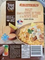 Poulet ecrasé de pomme de terre et de patate douce