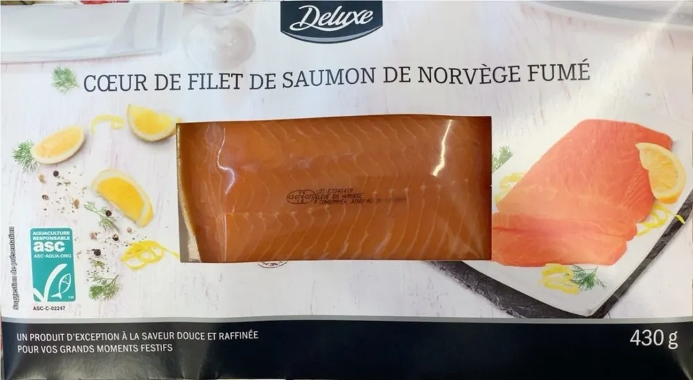 Cœur de filet de saumon de Norvège fumé