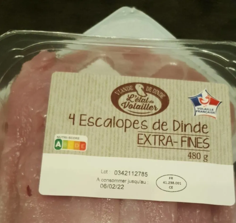 4 Escalopes de Dinde EXTRA- FINES