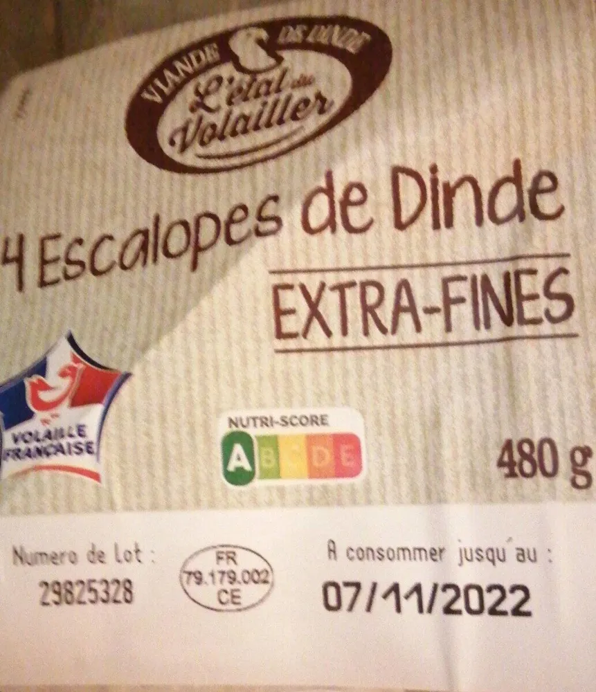 Escalope de dinde