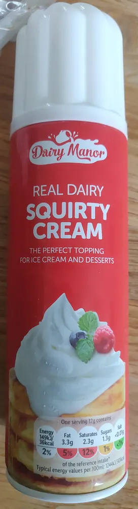 Real Dairy Squirty Cream