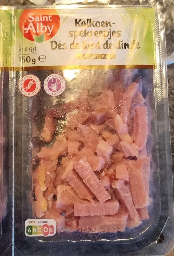 Dés de lard de dinde