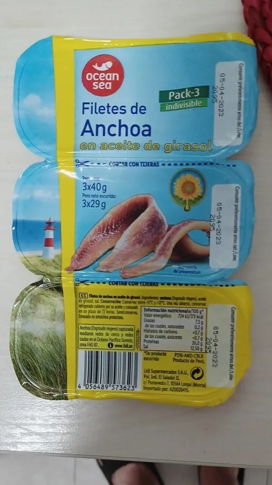 Filetes de Anchoa en aceite de girasol