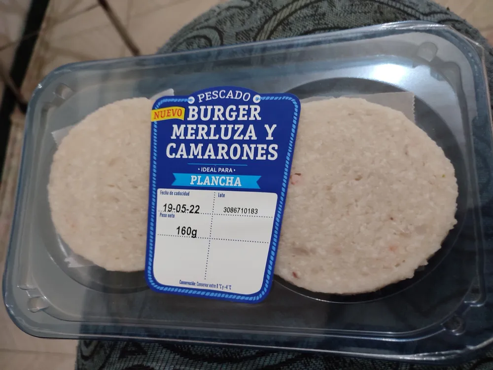 Burger merluza y camarones