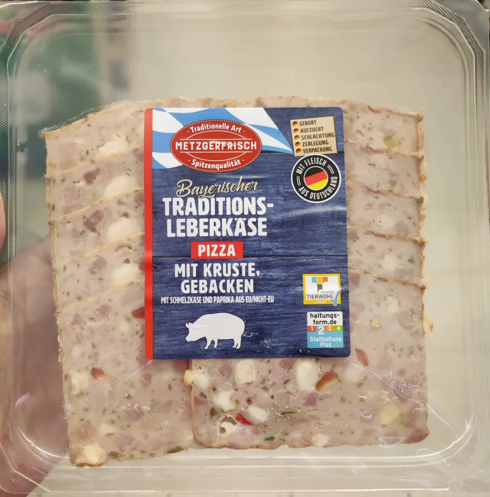 Traditions-Leberkäse Typ Pizza