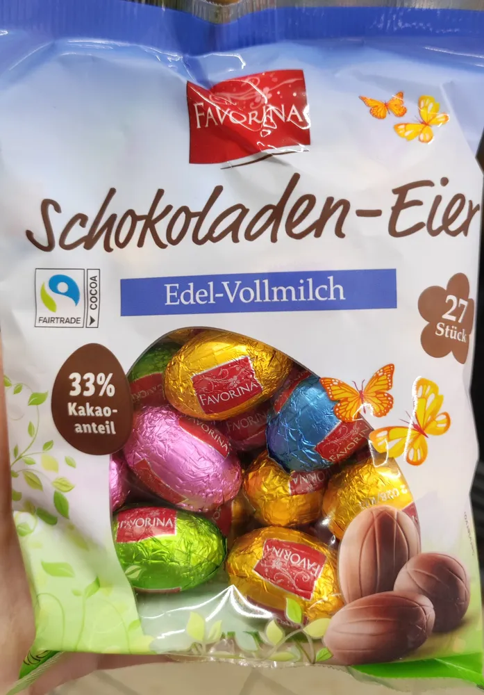Schokoladen Eier Edel-Vollmilch
