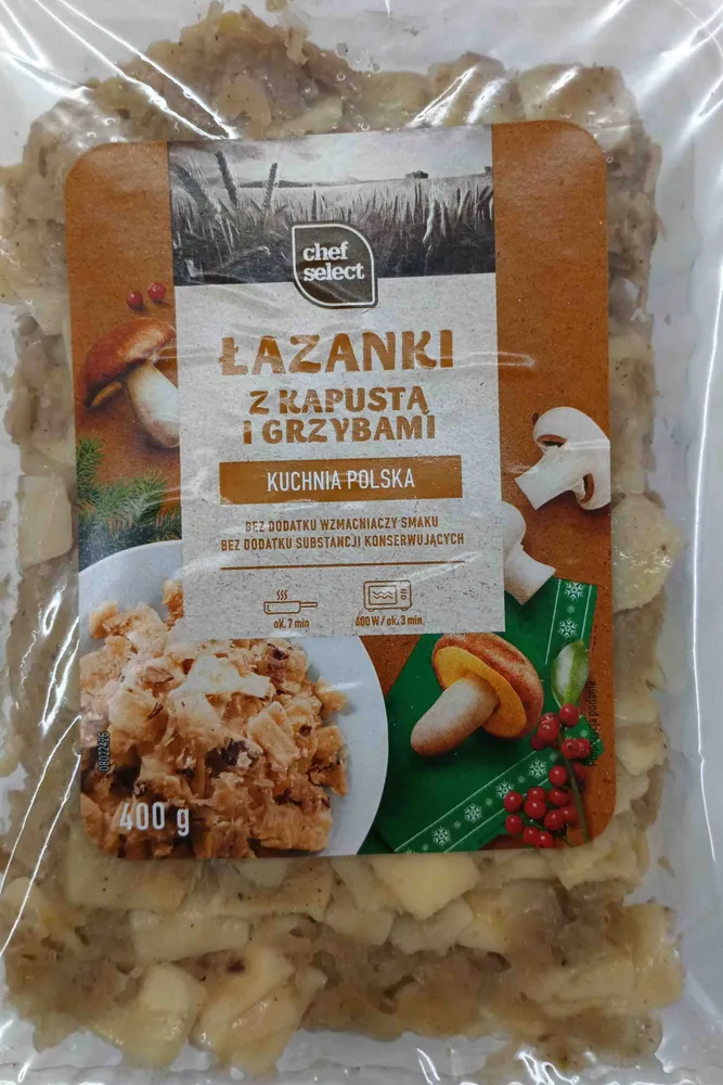 Łazanki z kapustą i grzybami