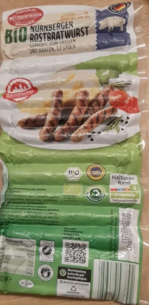 Bio Nürnberger Rostbratwürste