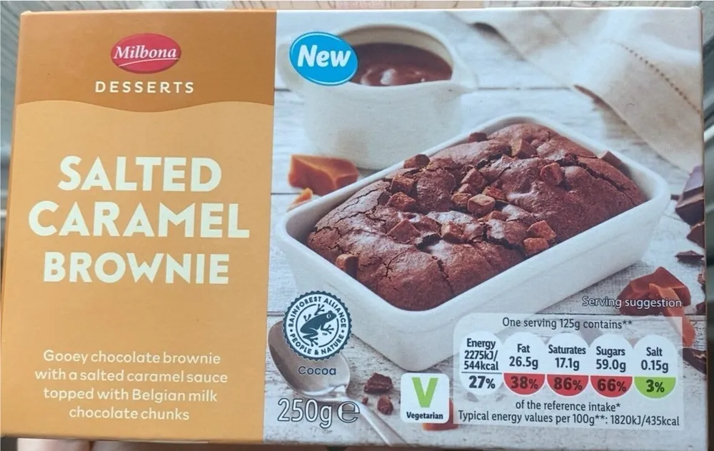 Salted caramel brownie