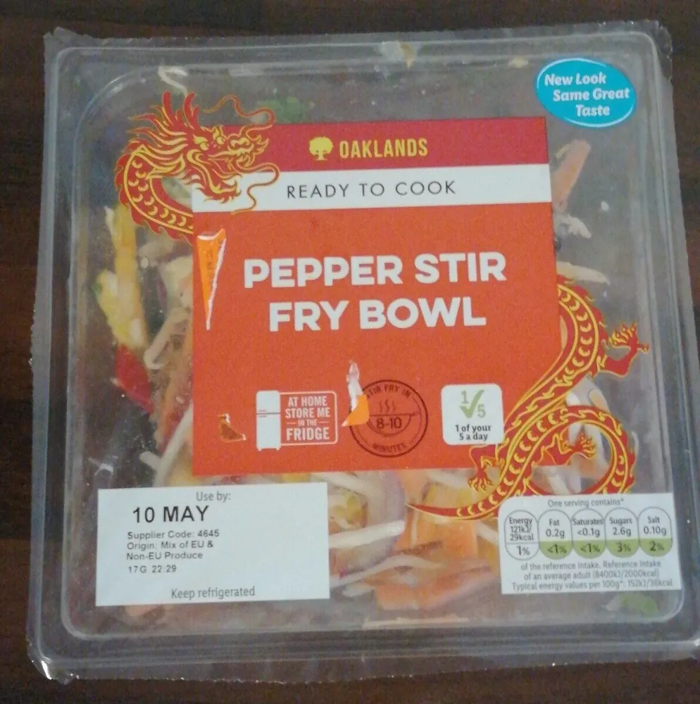 Pepper stir fry bowl