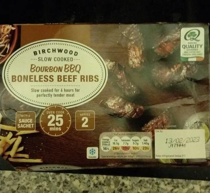 Bourbon BBQ boneless beef ribs