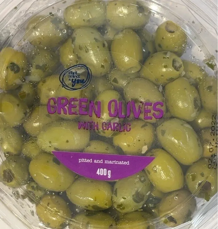 Olive verdi con aglio