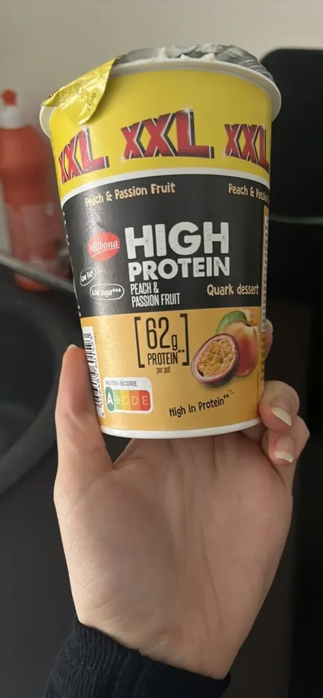 HIGH PROTEIN PEACH & PASSION FRUIT Quark dessert