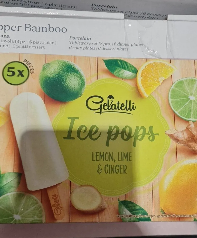 Ice pops lemon e lime e ginger