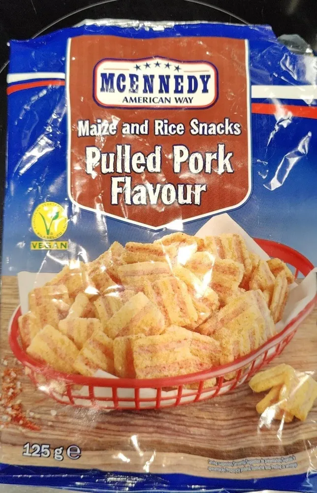 VEGAN MCENNEDY Mais-Reis-Snacks Pulled Pork-Geschm
