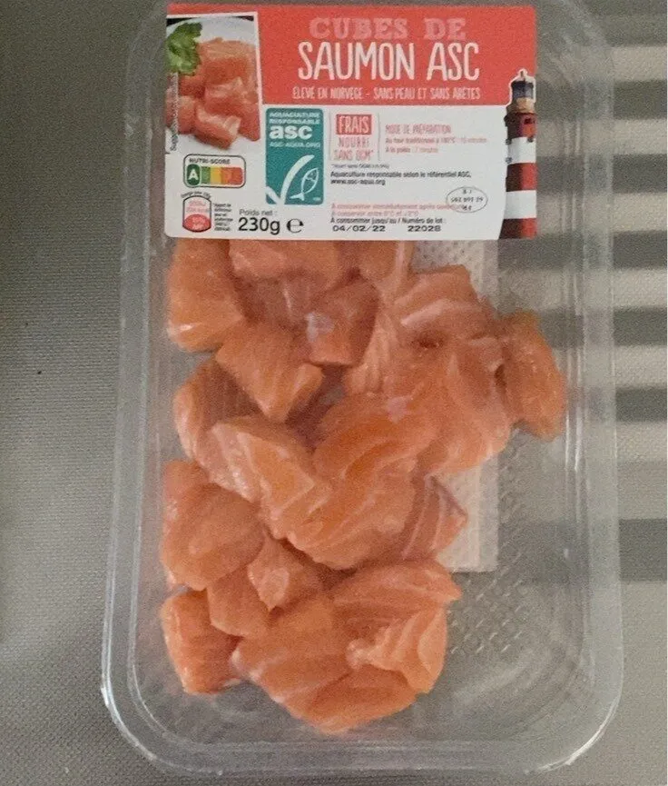 Cubes de saumon d’Asc