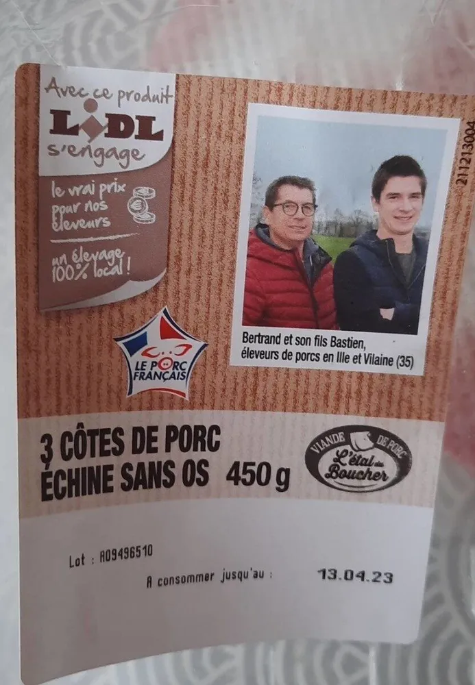 Côtés de porc