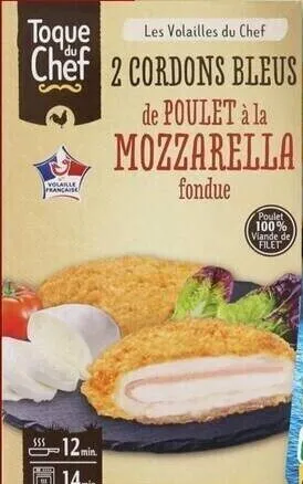 Cordons bleus de poulet et mozzarella