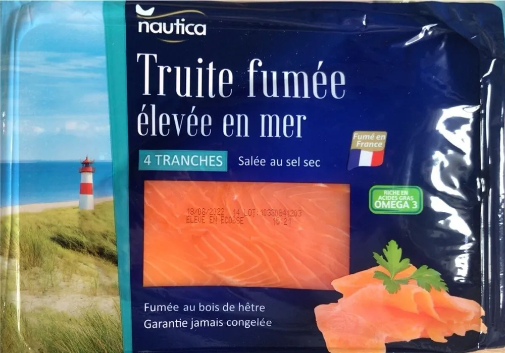 Truite fumée élevée en mer