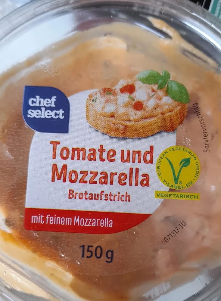 Tomate und Mozzarella Brotaufstrich