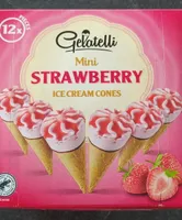 Mini strawberry ice cream cônes