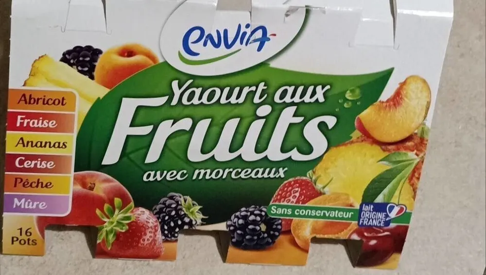 Yaourt aux fruits avec morceaux