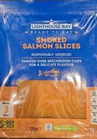 Smoked salmon slices