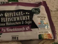 Geflügelfleischwurst aus Hähnchen und Soja